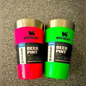Stanley neon pink and green beer pints